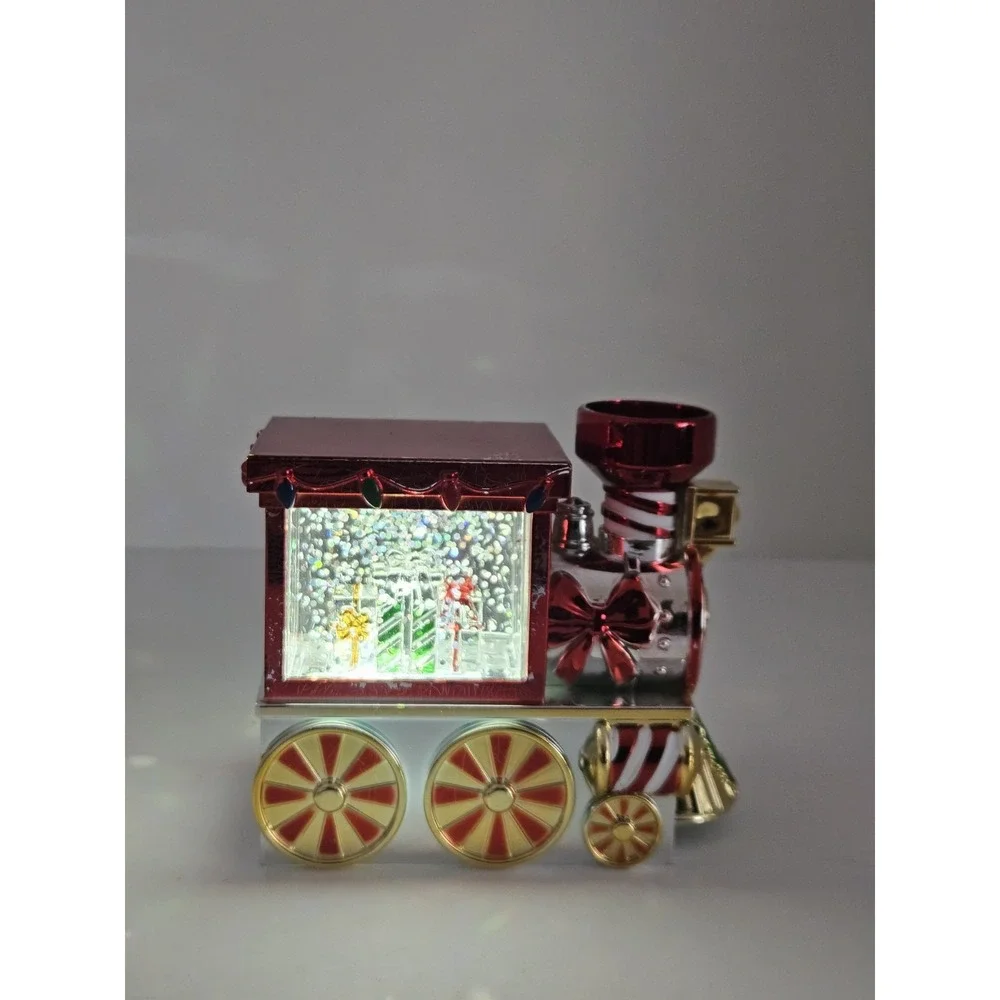 Bath Body Works 2023 Christmas Train Magnetic Candle Topper Light Up Water Globe